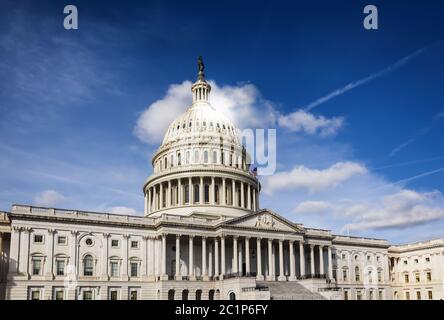 Fassade des US-Kongresses auf dem Capitol Hill, Washington DC Stockfoto