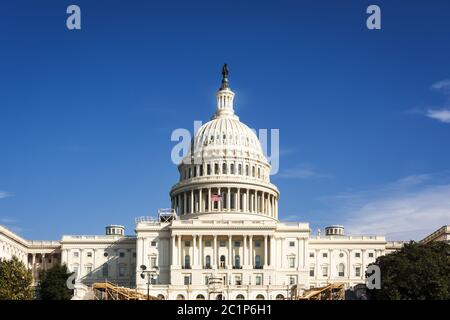 Fassade des US-Kongresses auf dem Capitol Hill, Washington DC Stockfoto