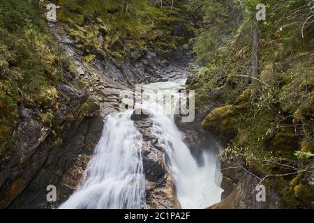 Krimml Wasserfälle - weltberühmte Sehenswürdigkeit in Österreich Stockfoto