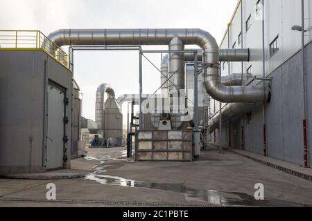 Ersatzbrennstoff-Anlage Stockfoto