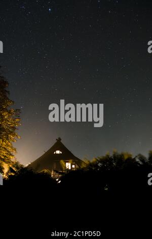 Nachthimmel über Darss in Deutschland Stockfoto