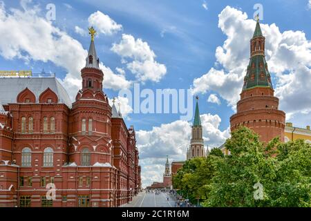 Eintritt zum alten und berühmten Roten Platz in Moskau Stockfoto