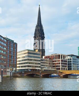 St. Nikolaus Kirche Hamburg Deutschland Stockfoto