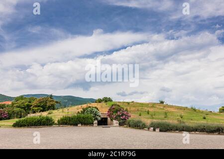 Königliches Grab von Philipp II., Museum der Königlichen Gräber bei Aegai, Ancient Aigai, Vergina, Zentralmakedonien, Griechenland, Europa Stockfoto