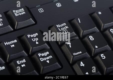 Die neue Tastatur vom Computer aus nah Stockfoto