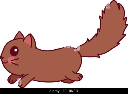 vektor niedlichen Cartoon kleine Katze. Cartoon-Charakter Stock Vektor