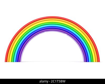 Regenbogen. Von der Seite. 3D Stockfoto