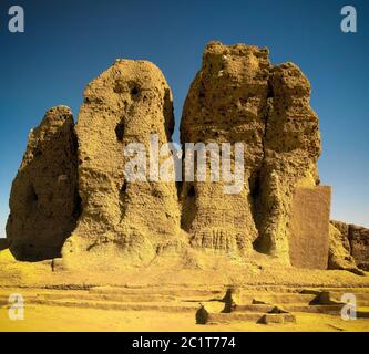 Blick auf westliche Deffufa Tempel in Kerma Nubien, Sudan Stockfoto