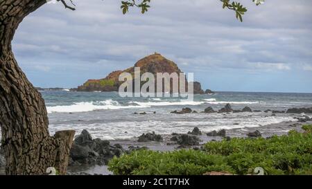 Blick auf die Insel Alau vom koki Strand auf maui Stockfoto