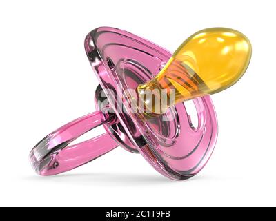 Rosa Baby dummy 3D Stockfoto