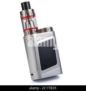 Dampfgerät, elektronische Zigarette, Vape isoliert auf dem weißen Hintergrund Stockfoto
