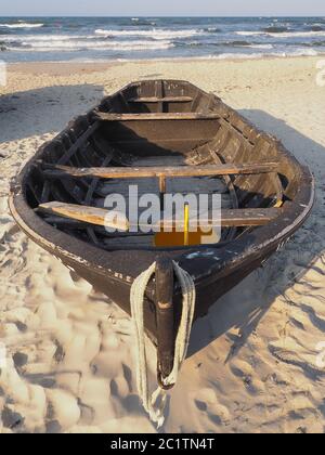 Boot am Strand Stockfoto