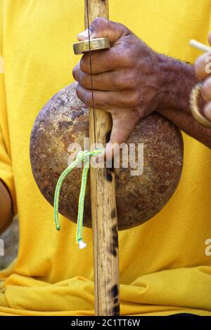 Brasilianisches Musikinstrument namens berimbau Stockfoto