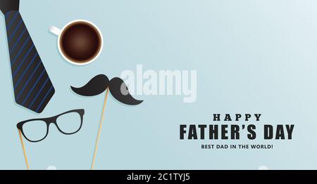 Glücklicher Vatertag Vektor-Illustration Glücklicher Vatertag Hintergrund Vektor-Illustration.Glücklicher Vater Tageskarte, Design für Grußkarte, Poster. Stock Vektor
