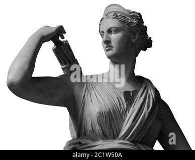 Klassische weiße Marmorstatue Diana von Versailles Stockfoto