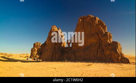 Abstract Felsformation im Tegharghart im Tassili nAjjer Nationalpark, Algerien Stockfoto