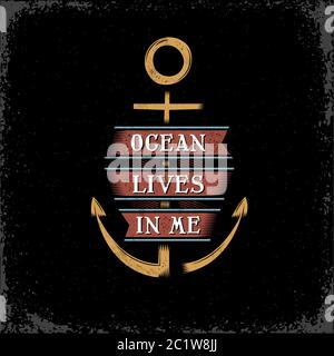 Goldener Anker Stock Vektor