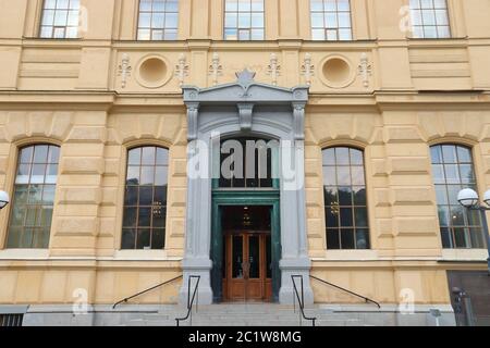 Wahrzeichen Stockholms. Nationalbibliothek von Schweden (auf Schwedisch bekannt als Kungliga biblioteket, die Königliche Bibliothek). Stockfoto