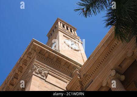 Brisbane City Hall - kommunales Regierungsgebäude in Australien. Stockfoto