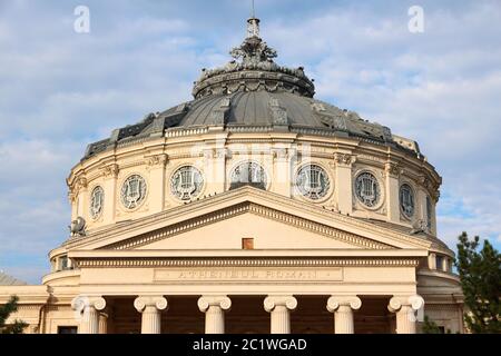 Bukarest, Rumänien. Konzertsaal des rumänischen Athenäums (Atheneul Roman). Stockfoto