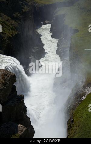 gulfoss Wasserfall am Morgen während unserer Roadtrip durch island Stockfoto