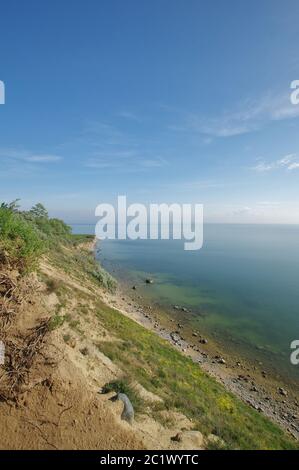 Panoramablick von der Klippe über die Ostsee, Klein Zicker, Insel RÃ¼gen, MÃ¶nchgut, Vorpommern-RÃ¼gen, Deutschland, Westeuropa Stockfoto