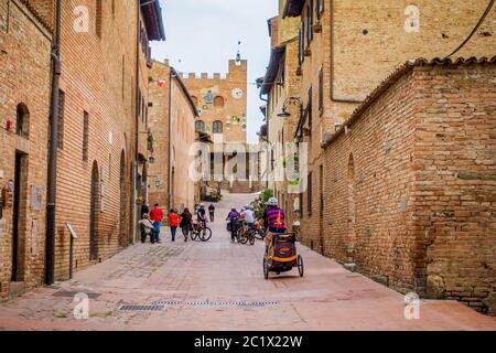 Certaldo Stadt und Gemeinde der Toskana, Italien, in der Nähe von Florenz, im Valdelsa Stockfoto