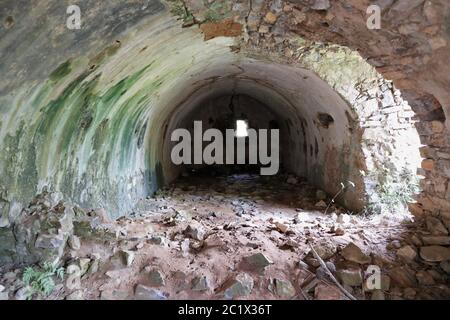 Palinuro – Interno del Fortino Monte d'Oro Stockfoto