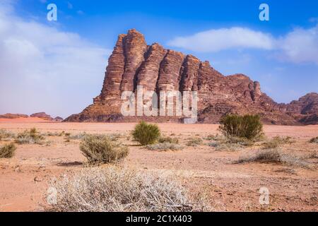 Wadi Rum Desert, Jordanien. Sieben Säulen der Weisheit Stockfoto