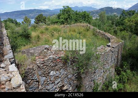 Palinuro – Particolare del Fortino di Monte d'Oro Stockfoto