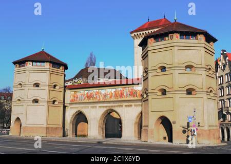 München Isartor Stockfoto