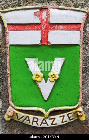 Wappen von Varazze Stockfoto