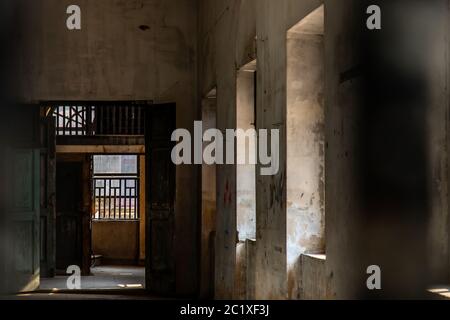 Bangkok, Thailand - 2. Februar 2020: Innerhalb Des alten Zollhauses Oder Der Alten Bang rak-Feuerwache. Eine von mehr als 120 Jahren alter Architektur, eine weitere Tour Stockfoto