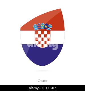 Flagge Kroatiens. Kroatische Rugby Flagge. Vektorgrafik. Stock Vektor