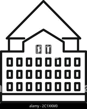 Wahrzeichen des alten Stadtgebäudes von Riga. Skizzieren riga alten Stadtbau Vektor-Symbol für Web-Design isoliert auf weißem Hintergrund Stock Vektor