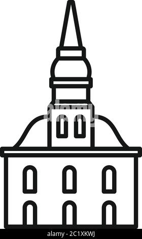 Architektur riga Gebäude Ikone. Skizzieren Architektur riga Gebäude Vektor-Symbol für Web-Design isoliert auf weißem Hintergrund Stock Vektor