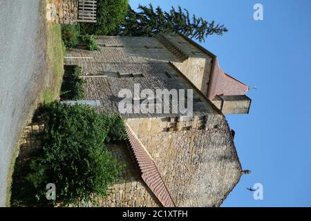 Schloss von Saint-Pompon in Frankreich Stockfoto