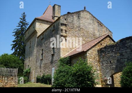 Schloss von Saint-Pompon in Frankreich Stockfoto