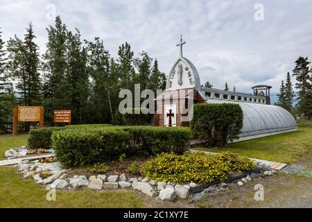 Our Lady of the Way Church Yukon Kanada Stockfoto