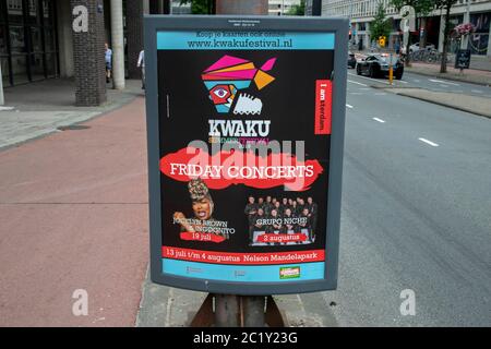 Plakat Kwaku Sommerfestival In Amsterdam 6 Juli 2019 Stockfoto