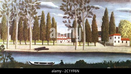 Vintage Henri Rousseau Kunstwerk Stockfoto