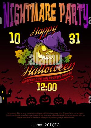 Halloween-Plakat Stock Vektor
