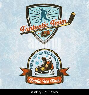 Logo der Hockeymannschaft Stock Vektor