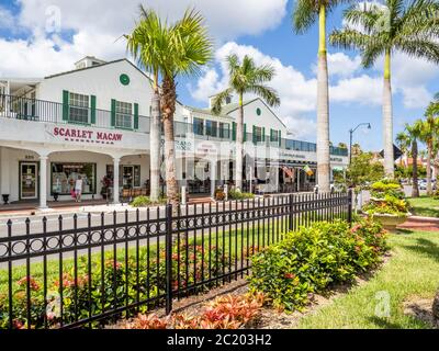 West Venice Avenue in der Golfküstenstadt Venedig Florida in den Vereinigten Staaten Stockfoto