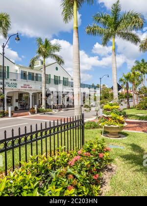 West Venice Avenue in der Golfküstenstadt Venedig Florida in den Vereinigten Staaten Stockfoto