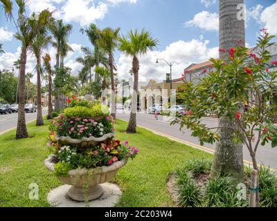 West Venice Avenue in der Golfküstenstadt Venedig Florida in den Vereinigten Staaten Stockfoto