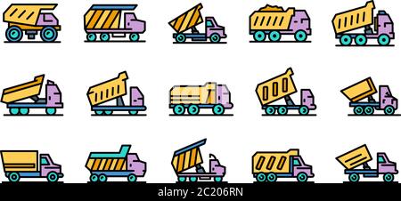 Symbole für die Pipette legen den Linienfarbvektor fest Stock Vektor