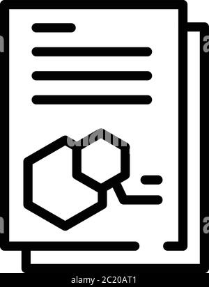 Symbol für DNA-Testbericht, Umrissstil Stock Vektor