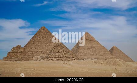 Die Pyramiden In Gizeh, Kairo, Ägypten Stockfoto