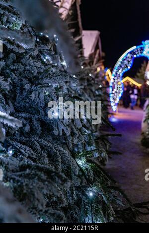 Le barcares Dorf de noel in Frankreich. Stockfoto